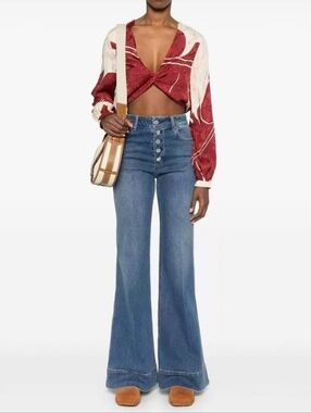 Alice + Olivia MISSA EXPOSED BUTTON JEAN